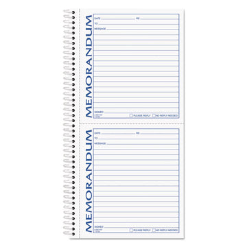 TOPS™ Memorandum Book, Two-part Carbonless, 5 X 5.5, 2-page, 100 Forms freeshipping - TVN Wholesale